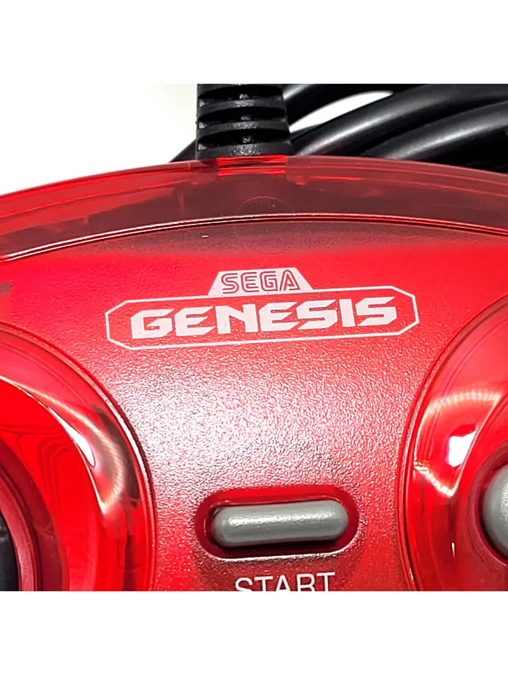 Retro-Bit Official Sega Genesis 6-Button Controller Pad for Sega Genesis - Red